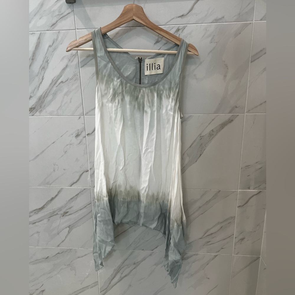 Illia dip dye top with suede trim